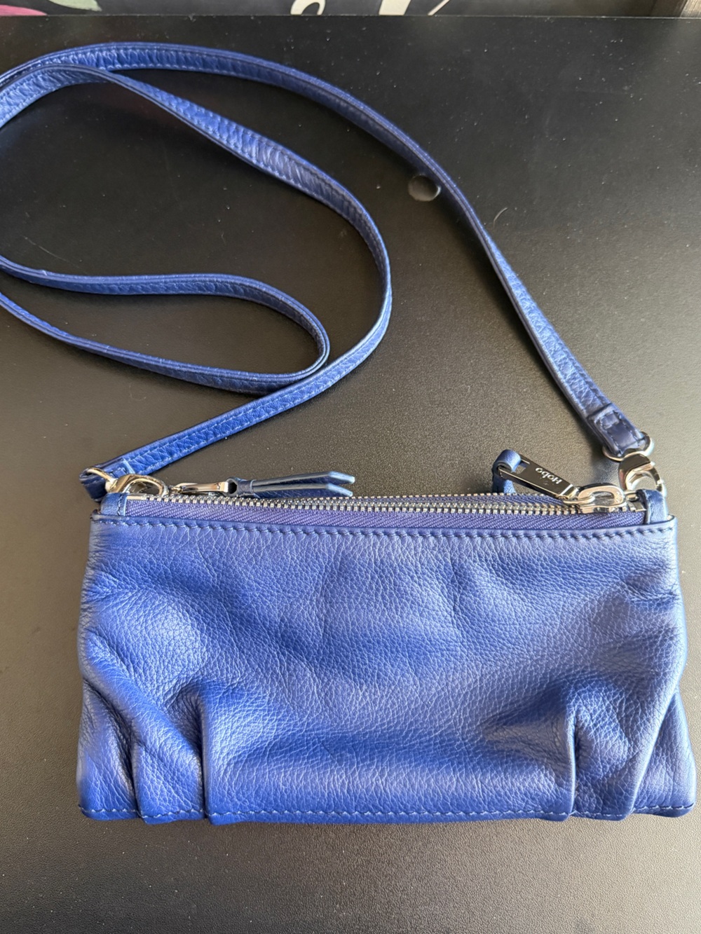 HOBO Royal Blue Leather Crossbody Purse